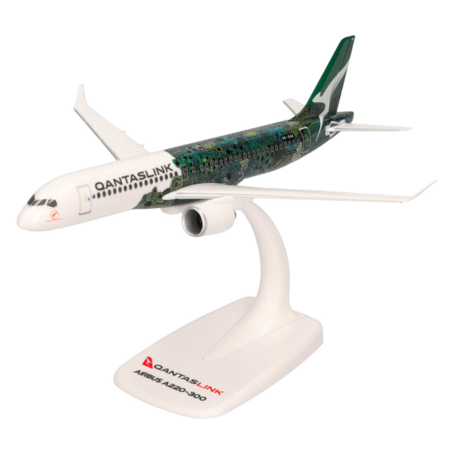 Herpa Snap-Fit Flugzeugmodell QantasLink Airbus A220-300 "Flying Art Series" (1:200)